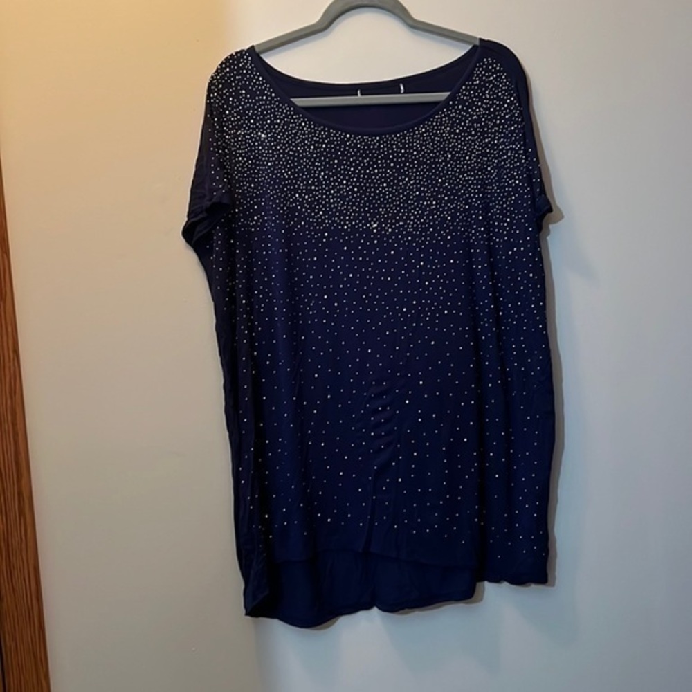 Women’s 2X blue bling shirt/dress